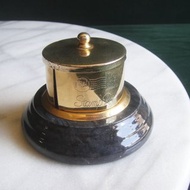 【老時光 OLD-TIME】早期二手台灣製銅大理石座郵票收納盒