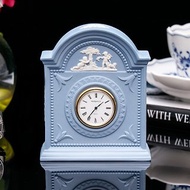 英國製Wedgwood 浮雕璧玉精典絕版愛神邱比特 陶瓷時鐘座鐘桌鐘