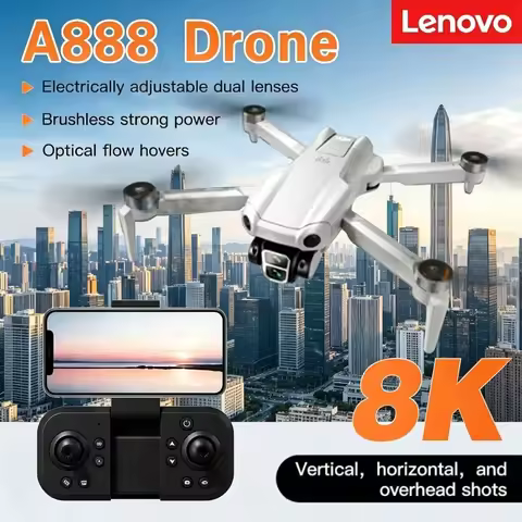 Lenovo A888 Pro Drone Professional 8K Dual Camera 5G WIFI Remote Control with screen Brushless Motor