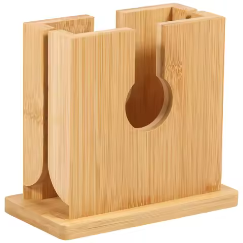Bamboo Bagel Slicer Holder for Safe & Even Slices - Removable Bottom Bagel Holder Bread Slicer - Bag