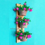Rustic hanging vase/vas bunga gantung/pot gantung/bunga gantung