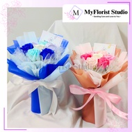 Soap Rose Bouquet 7 Stalks Soap Flower Bouquet for Valentine Anniversary Birthday Graduation