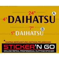 STICKER CUSTOM DAIHATSU FONT