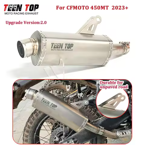 Motorcycle Slip-on Exhaust For CFMOTO 450MT 450 MT Exhaust Muffler DB Killer 450MT Exhaust Tailpipe