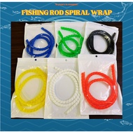 Fishing Rod Spiral Wrap Rod Jigging Rod Handle Protector Plastic Cover Heavy Duty Pembalut Joran Pan