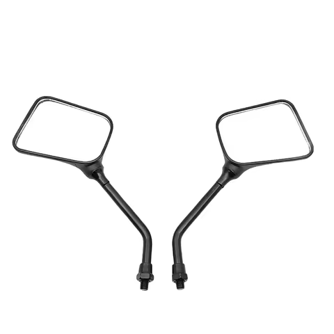 Black Square Dual Sport Motorcycle Mirrors Side Mirrors For All Motorcycle 2Pcs/Pair JP-1008