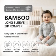 🇸🇬 [SG] Premium Bamboo Classic Baby Zip Romper for Baby Boy