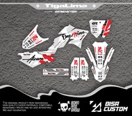 decal klx dtracker full body bisa custom / decal supermoto warna putih