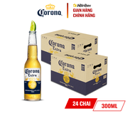 Combo 2 Thùng 24 Chai Bia Corona Extra Nhập Khẩu (300ml/chai)