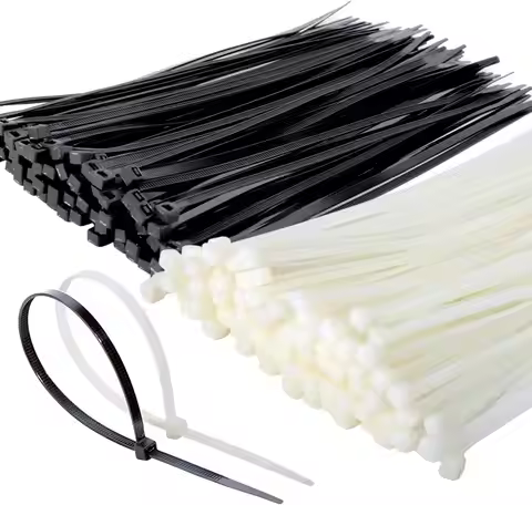 Cable Matters Cable Ties 100 Pcs Black White 2 Colors / 3.91 inches (10cm) / 5.9 in (15 cm) 7.87 in 