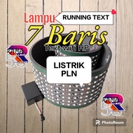 Strobo 7 BARIS Running TEXT MOBIL/TOKO/RUMAH