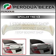 PERODUA BEZZA SPOILER WITH LED (TR-D V3)FIBER(FIBERGLASS)SKIRT LIP BODYKIT