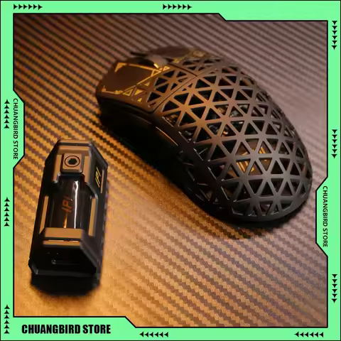 IPI NEW Float 3-Mode Wireless PAW3395 E-sport Gaming Mouse 8000Hz Hollow Out Carbon Fiber Customize 