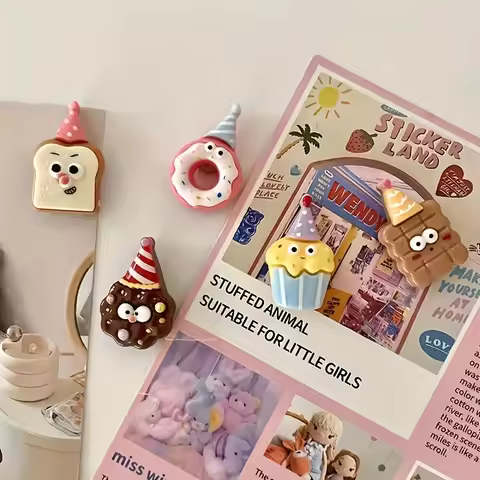 5pcs Color series Fridge magnets, Cute Cookie Cake Fridge Magnet,reusable fridge magnets, ideal gift