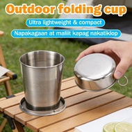 Collapsible Cup Stainless Steel Foldable Travel Mug Portable Reusable Cup for Commuter Tasa sa byahe