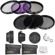 Andoer 52mm Lens Filter Kit UV+CPL+FLD+ND(ND2 ND4 ND8)