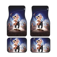 Pinocchio Universal 4PCS Car Floor Mats Fit for Cars Truck SUV Cartoon Floor Foot Pads Anti Slip Front and Rear Mats Set