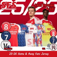 【SFS】 Top Quality 25-26 Arsena.l Soccer Football Jersey Sports Jerseys Fans Version Home Away Third 