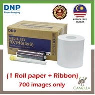 DNP 4 X 6" 4x6 4R 6R MEDIA SET FOR DS-RX1HS & RX1 PRINTERS -( 1 ROLL / 2 ROLLS【1 BOX】)