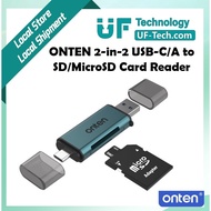 ONTEN 2-in-2 Twins USB-C/A to SD/TF(MicroSD) Card Reader OTN-CR532