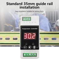 AC100-240V/DC 8-24V Din Rail Thermostat Temperature Alarm Controller Din Rail Mount Controller for H