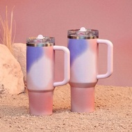 Byowlis 1.2L Tumbler Flip Straw Detachable Tumbler tahan sejuk 1200ml Leak Proof Lids Insulated Stai