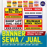 Property Banner, Banner Printing, House For Sale or Rent / Shop For Sale or Rent/ Room For Rent