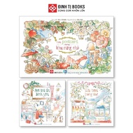 Coloring book postcard Shop in the small forest - Dinh Ti Books