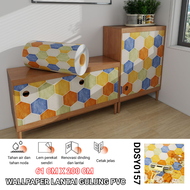 Wallpaper Lantai Tebal Kamar Mandi Perekat Diri Tahan Air 2M Stiker Dinding Toilet Stiker Dekorasi