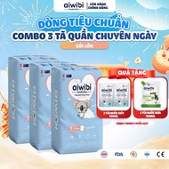 [Combo of 3] Aiwibi Standard Baby Diapers/Pants Breathable, Fast Absorbent - Large Pack M/L/XL/XXL