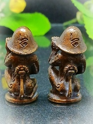 大名鼎鼎巴拉吉大師Wat Bang Samak Lp Fu 非常精美超强人缘招财经文满满混合铜蹲着形巨灵神巴拉吉圣物 Master Palakit Wat Bang Samak Lp Fu Very 