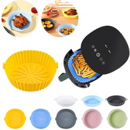 20cm Air Fryers Oven Baking Tray Microwave BBQ Fried Chicken Basket Pizza Silicone Mat Square Round