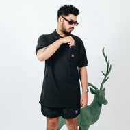 UNKL347 Men's Black T-Shirt Simple Model BIGZ