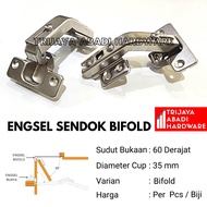 60 Degree Bifold Spoon Hinge - Cabinet Door Bifold Hinge