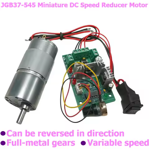 JGB37-545 Miniature DC Speed Reducer Motor 12V/24V Speed Control with High Torque and Low Speed Capa