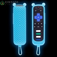 QINSHOP Protective , Silicone Shockproof TV Remote Controller Cover, Simple Household Washable Luminous Shell for TCL Roku RC280