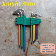 Sata 09702CH 9 Pcs Colour Series Torx Key Set ID32600