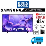 (FREE DELIVERY WITHIN KL/PJ) SAMSUNG UA75U8000FKXXM  75" UHD 4K SMART TV U8000F/U8000