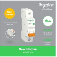 Schneider Electric NEW DOMAE MCB 32A 1P - DOMF01132 Schneider 32A 1P MCB/ - DOMF01132