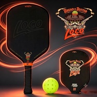 Bread & Butter Loco Pickleball Paddle Hybrid Black, Multi-Layer T700 Textured Carbon Fiber Picklebal