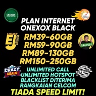 ONEXOX BLACK POSTPAID INTERNET PANTAS/UNLIMITED DATA/UNLIMITED HOTSPOT