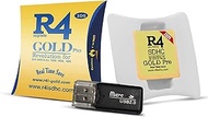2025 R4 SDHC Gold Pro Card Dual Core Revolution Cartridge + USB Adapter & 16GB MicroSD TF Card KIT, 