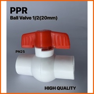 ✅ WHITE PPR PIPE FITTINGS BALL VALVE PN25 20mm