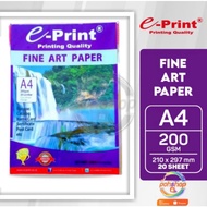 E-print Fine Art Paper A4/200gsm 20's