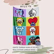 CHARACTER BLANKET - BTS - custom blanket - Korean cartoon edition blanket - army - BTS blanket Selim