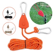 4m Camp Rope Tent Adjustable Rope Fastener Fixed Buckle Pulley Tensioner Ratchet Hangers Lights Camp