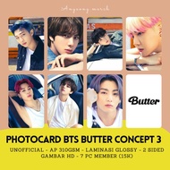 Photocard BTS BUTTER CONCEPT 3 - UNOFFICIAL Thick AP310 Gsm GLOSSY Lamination