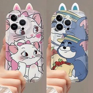 3D Ears Marie Cat Casing For Xiaomi POCO X7 X6 X5 M6 M7 F6 F7 Pro 4G 5G Mi 15 Ultra 14 Cellphone Cas