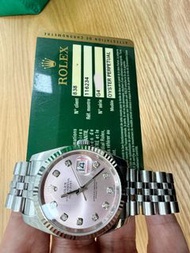 👑[現貨]🔥🔥Rolex Datejust 勞力士日誌 116234 粉面鑽 36mm 表徑 自動機械 間18K白金 有保卡✅ rolex/rolex submariner/rolex datejus