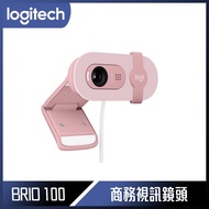 【618回饋10%】Logitech 羅技 BRIO 100 網路攝影機 - 玫瑰粉